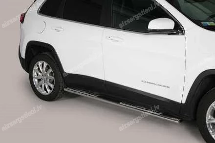 MISUTONIDA OVAL SIDE BARS WITH INTEGRATED PLASTIC FOOTSTEPS JEEP Cherokee