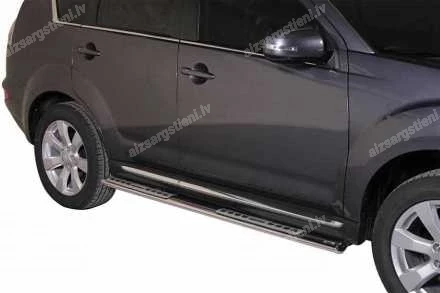 MISUTONIDA OVAL SIDE BARS WITH INTEGRATED PLASTIC FOOTSTEPS MITSUBISHI Outlander