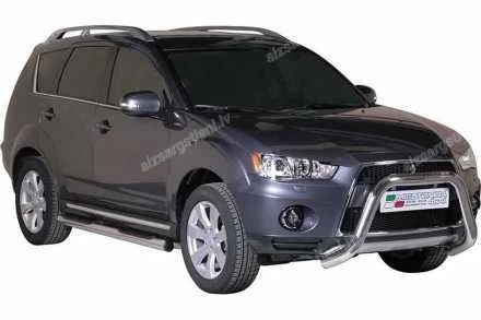 MISUTONIDA ROUND SIDE BARS WITH PLASTIC FOOTSTEPS MITSUBISHI Outlander