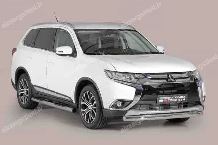 MISUTONIDA ROUND SIDE BARS WITH PLASTIC FOOTSTEPS MITSUBISHI Outlander