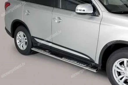 MISUTONIDA OVAL SIDE BARS WITH INTEGRATED PLASTIC FOOTSTEPS MITSUBISHI Outlander