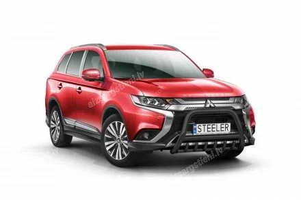 STEELER PRIEKŠĒJAIS A FORMAS AIZSARGSTIENIS AR ŠĶĒRSSTIENI UN AIZSARGRIBĀM MITSUBISHI Outlander