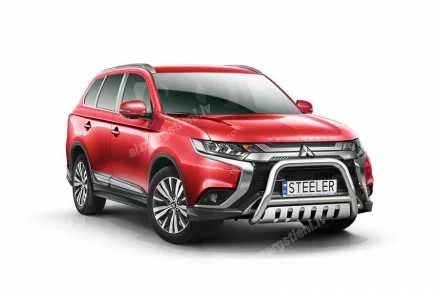 STEELER PRIEKŠĒJAIS A FORMAS AIZSARGSTIENIS AR ŠĶĒRSSTIENI UN AIZSARGPLĀKSNI MITSUBISHI Outlander