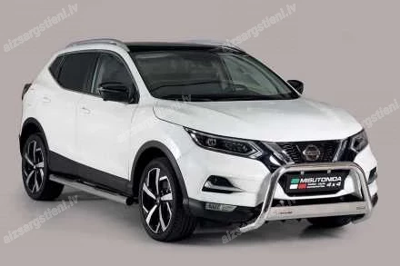 MISUTONIDA ROUND SIDE BARS WITH PLASTIC FOOTSTEPS NISSAN Qashqai
