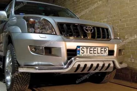 STEELER PRIEKŠĒJAIS ZEMAIS AIZSARGSTIENIS AR AIZSARGPLĀKSNI TOYOTA Land Cruiser 120