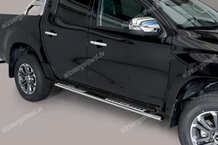 MISUTONIDA OVAL SIDE BARS WITH INTEGRATED PLASTIC FOOTSTEPS FIAT Fullback, MITSUBISHI L200