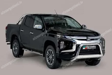 MISUTONIDA OVAL SIDE BARS WITH INTEGRATED PLASTIC FOOTSTEPS FIAT Fullback, MITSUBISHI L200