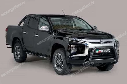 MISUTONIDA OVAL SIDE BARS WITH INTEGRATED PLASTIC FOOTSTEPS FIAT Fullback, MITSUBISHI L200