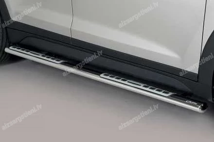 MISUTONIDA OVAL SIDE BARS WITH INTEGRATED PLASTIC FOOTSTEPS VOLKSWAGEN Tiguan