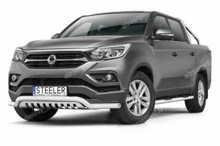 STEELER PRIEKŠĒJAIS ZEMAIS AIZSARGSTIENIS AR AIZSARGPLĀKSNI SSANGYONG/KGM Musso