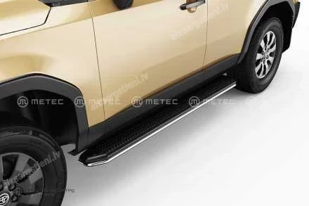 METEC ROUND SIDE PROTECTION BARS FOR OEM SIDE STEPS TOYOTA Land Cruiser 250