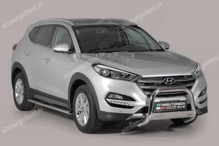 MISUTONIDA OVAL SIDE BARS WITH PLASTIC FOOTSTEPS HYUNDAI Tucson